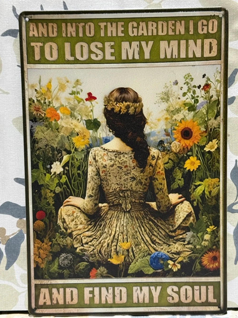 Garden Poster Sign - "And Into The Garden I Go" - Picture 2 of 3